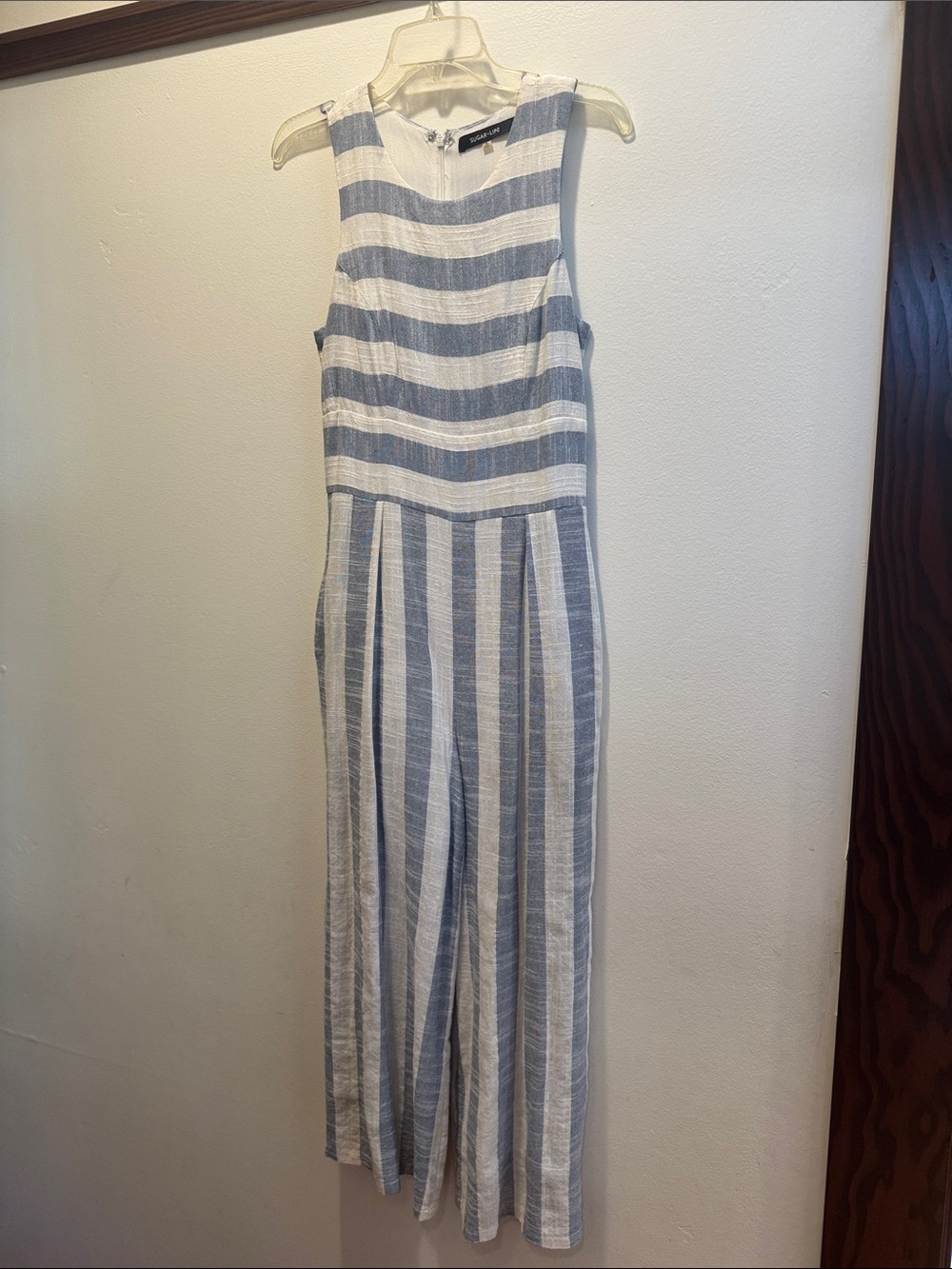 Sugarlips Blue and White Striped Girls' One-Piece